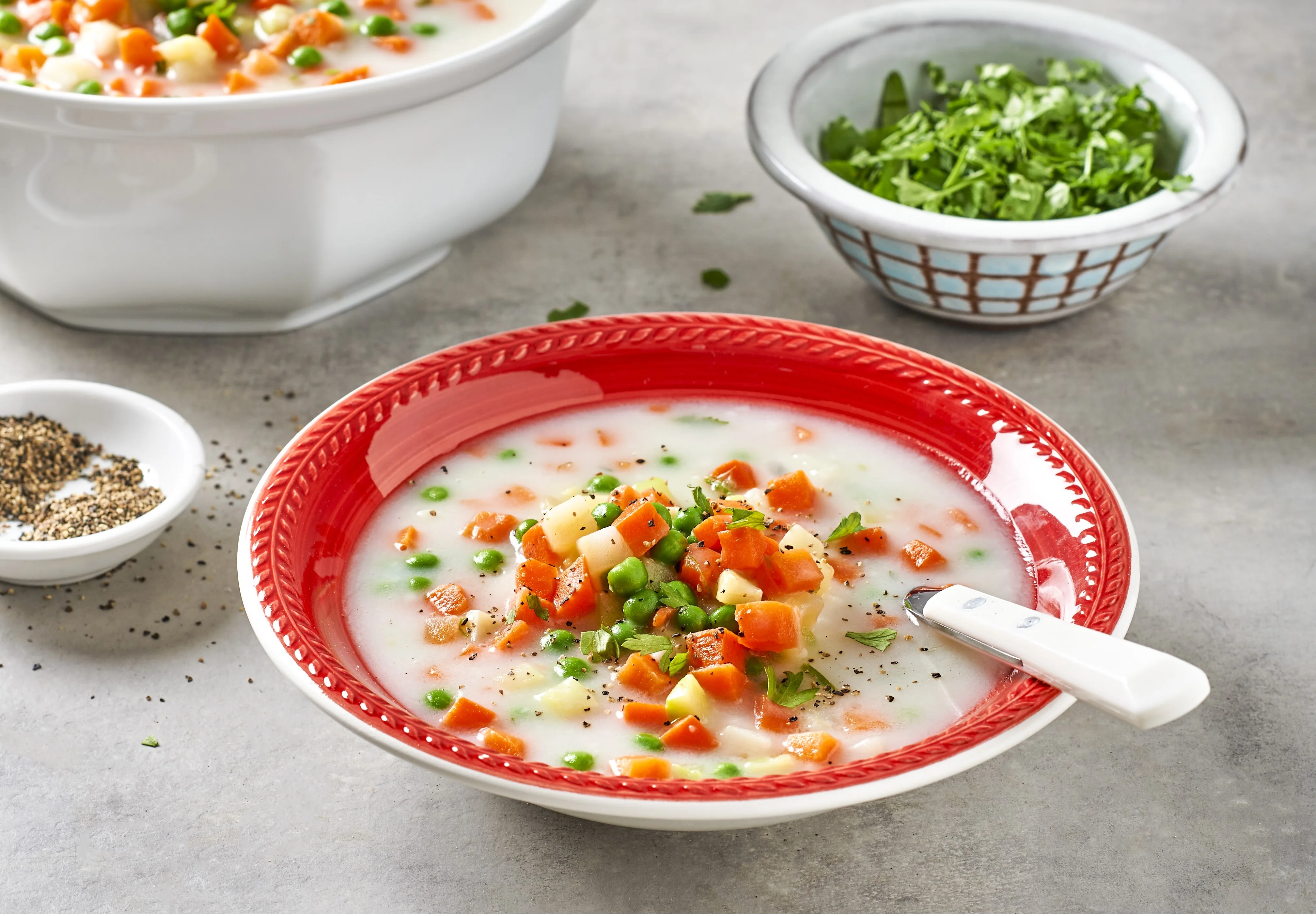 شوربة خضار بالكريمة
